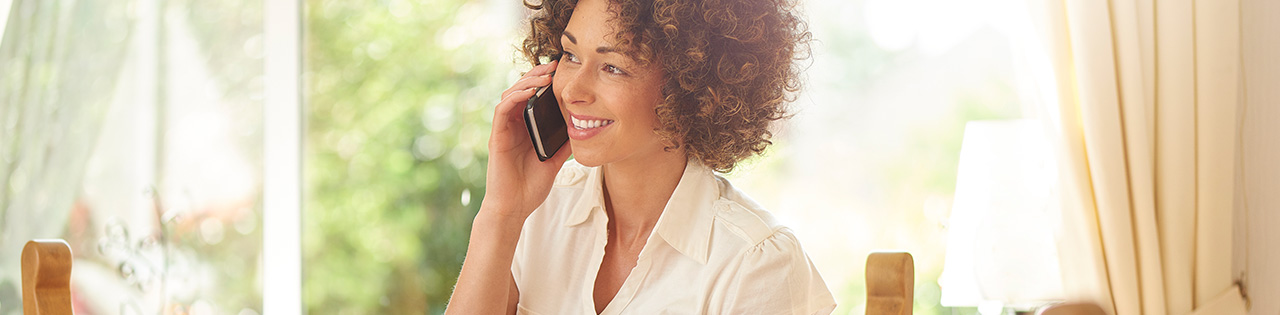 Woman talking on the phone