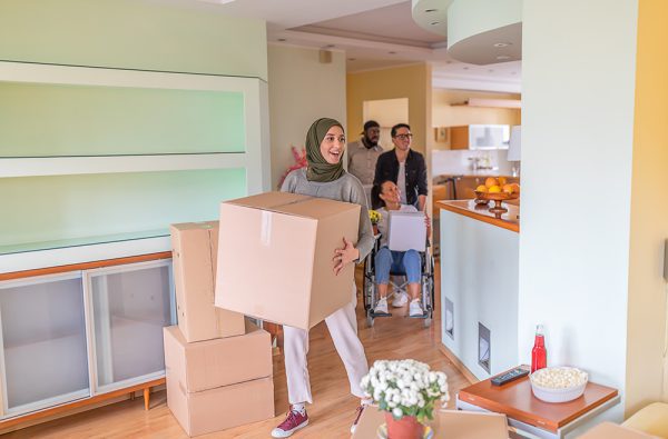 Family moves into new home