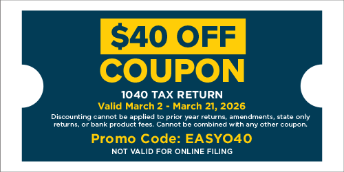 $40 Off Tax Coupon
